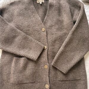 First Rite Women's Brown Cardigan Sweater